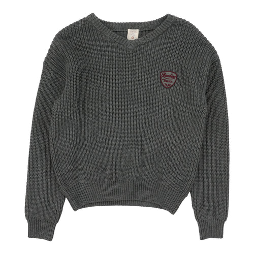 Lil Legs Knit VNeck Sweater - Mid Grey