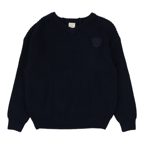 Lil Legs Knit VNeck Sweater - Navy