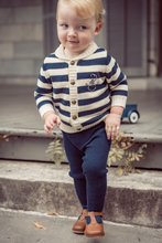 Load image into Gallery viewer, Coco Blanc Navy ribbed leggings