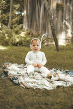 Load image into Gallery viewer, Ladida Ivory Ribbed Footie &amp; Bonnet - Pink "L"