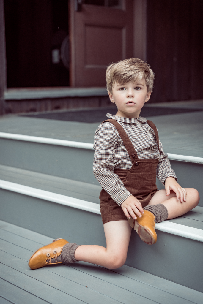 Coco Blanc Houndstooth Peter Pan Shirt