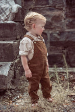 Load image into Gallery viewer, Coco Blanc Tan Long Corduroy Overalls