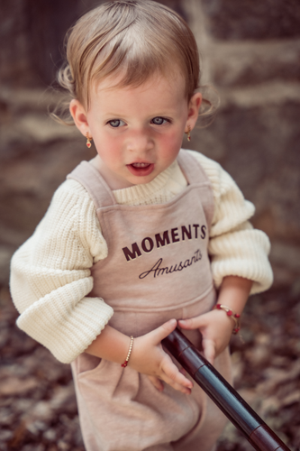 Coco Blanc Marled Blush French Terry Overall