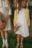 Lil Legs Sunny Blossoms 3/4 Sleeve Dress - Bud Pink