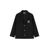 Coco Blanc Woven Blazer - Black