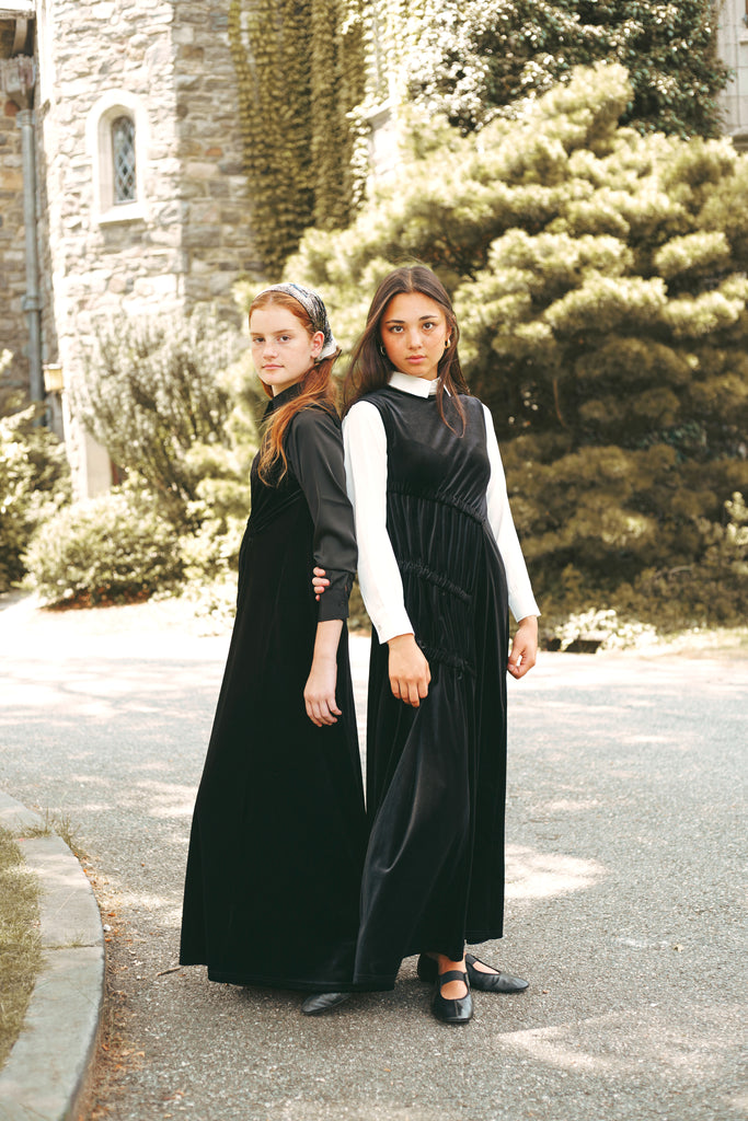 Urban Edge Ruched Maxi Dress - Black