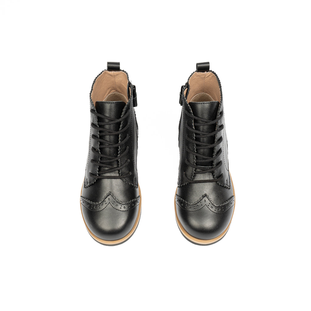 Camille Shoes Emily Vintage Black Leather