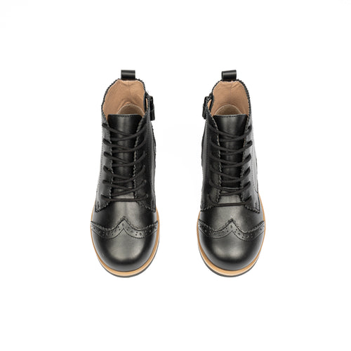Camille Shoes Emily Vintage Black Leather