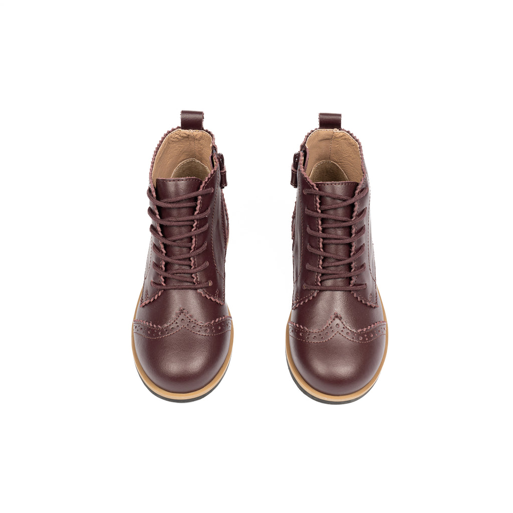 Camille Shoes Emily Vintage Cherry Leather
