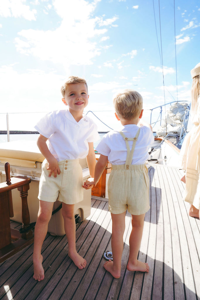 Calla Lili Boys Bermudas With Buttons - Yellow