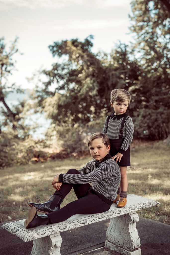 Coco Blanc Black Suspender Shorts