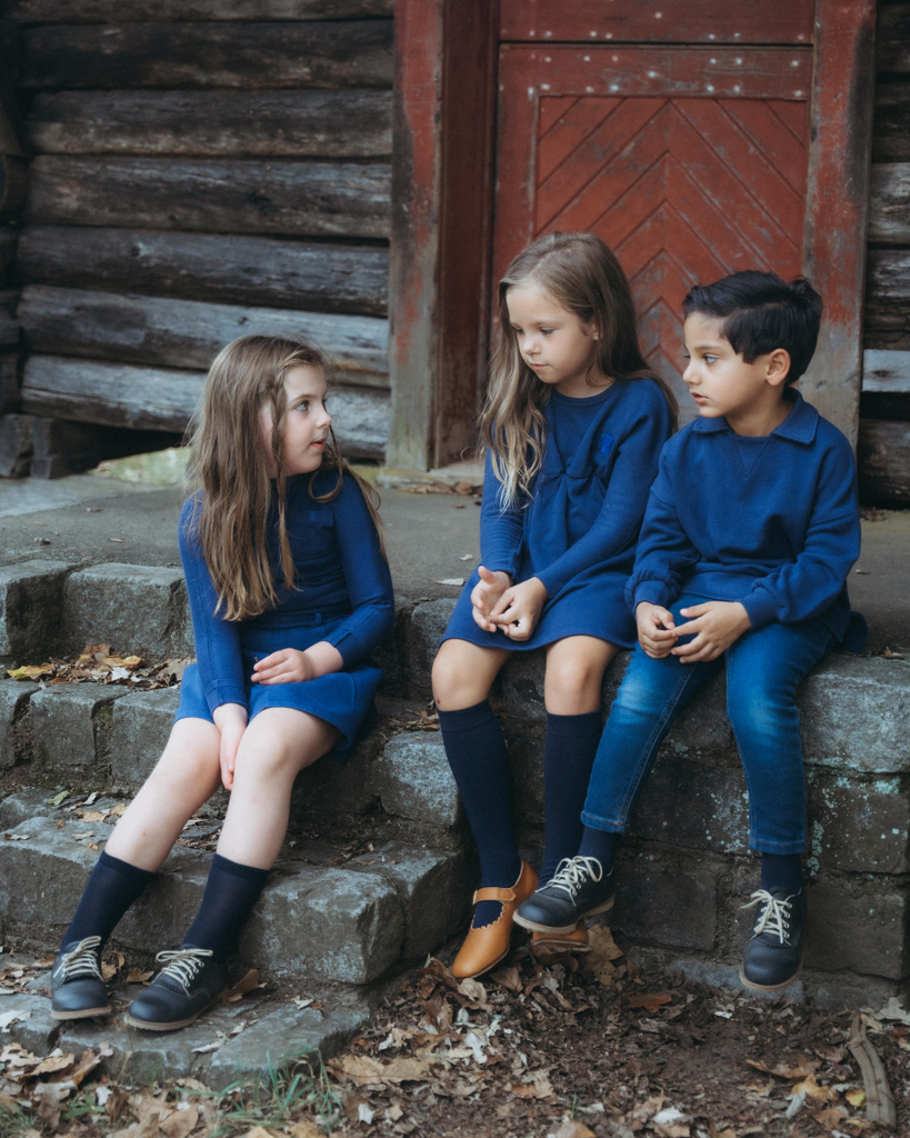 Farren & Me Polo Sweatshirt - Washed Blue
