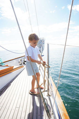 Calla Lili Boys Bermudas With Buttons - Blue Sage