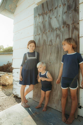 Farren & Me Tennis Track Set - Ecru/Navy