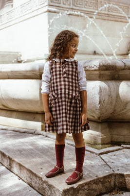 Coco Blanc Gingham Jumper - Burgundy