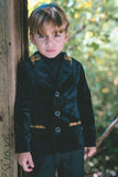 Mini Nod Velvet Boy Suit - Black/Yellow