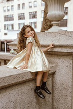 Load image into Gallery viewer, Coco Blanc Jaquard Dress - Gold