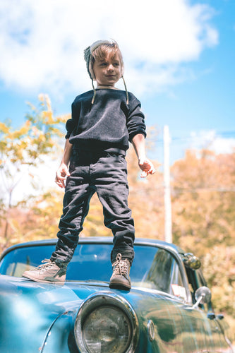 Mini Nod Waffle MN Sweatshirt - Black