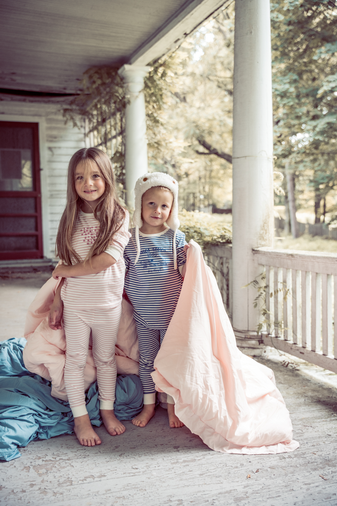 Coco Blanc Striped Pajamas - Pink