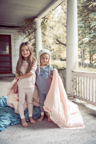 Coco Blanc Striped Pajamas - Blue
