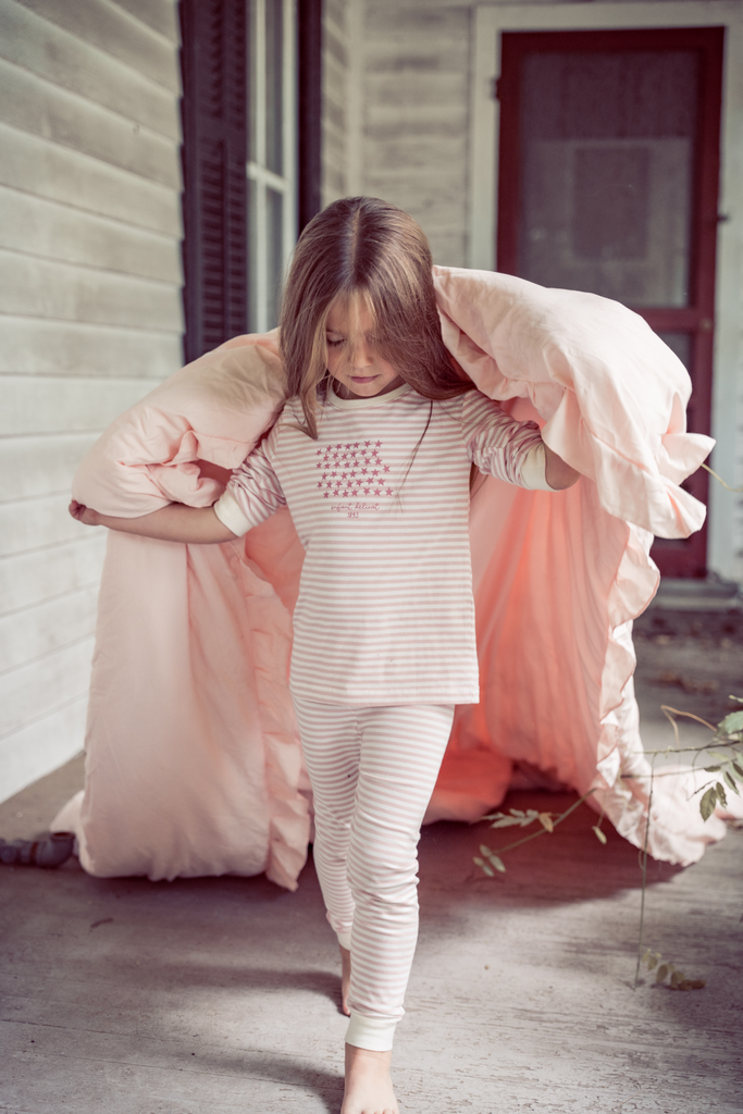 Coco Blanc Striped Pajamas - Pink