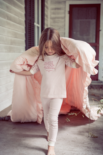 Coco Blanc Striped Pajamas - Pink