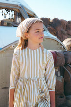 Load image into Gallery viewer, Coco Blanc Yellow Striped Dress (3/4 Sleeve)