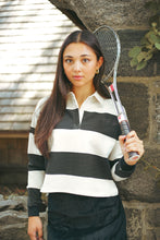 Load image into Gallery viewer, Urban Edge Rugby Striped Polo - Black