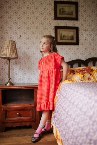 Petit Blush Julie Dress - Check Red
