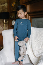 Load image into Gallery viewer, Lil Legs Emblem Lounge Set - Off Blue