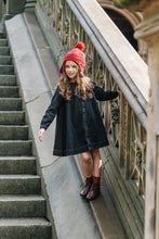 Load image into Gallery viewer, Lil Legs Pleated Sailor Dress - Black Denim