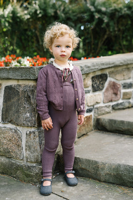 Lil Legs Girls Cardigan - Vintage Purple