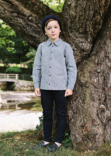 Lil Legs Plaid Edition Boys Shirt - Dried Blue Plaid