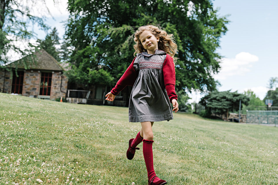 Lil Legs Plaid Edition Dress - Soft Grey Plaid