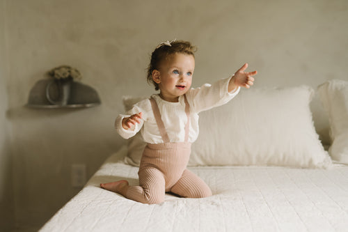 Lil Legs Knit Leggings Set - Pink