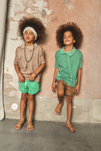 Load image into Gallery viewer, Booso Children's T-shirt - Welt Polo Tee Beige