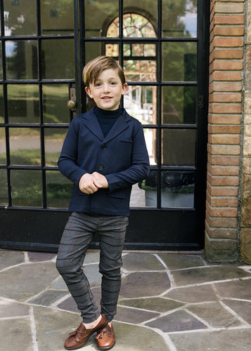 Lil Legs Ponte Blazer - Navy