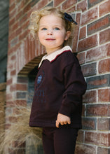 Load image into Gallery viewer, Lil Legs Fan Club Girls Sweatshirt Set - Plum/Cream