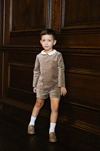 Load image into Gallery viewer, Lil Legs Velvet Shorts - Misty Oat