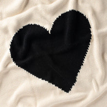 Load image into Gallery viewer, Domani Home Black Heart Baby Blanket