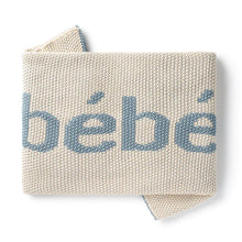 Load image into Gallery viewer, Domani Home Knit Bebe Blanket Blue