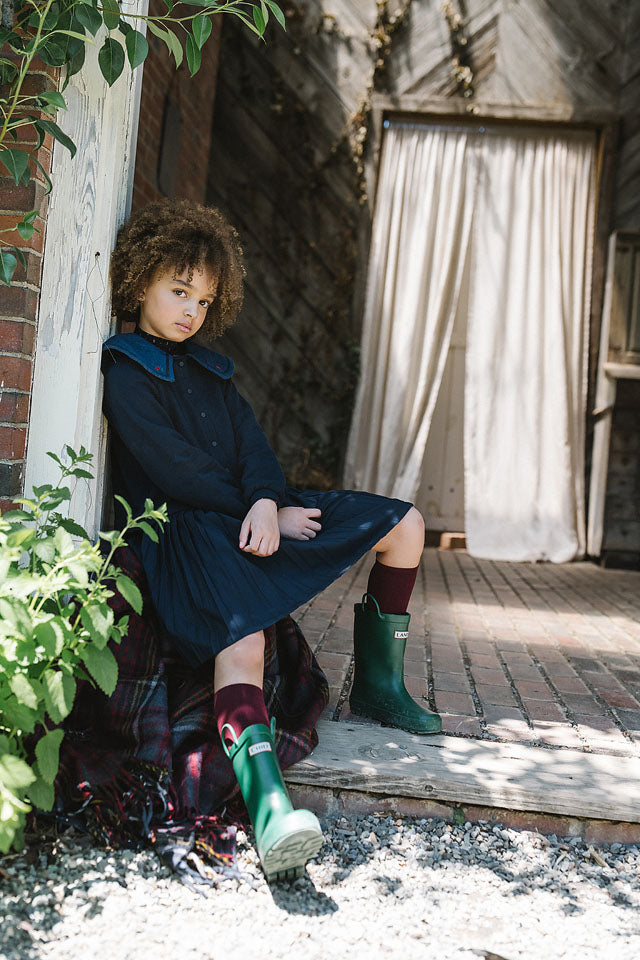 Lil Legs Sailor Collar Cardigan - Navy