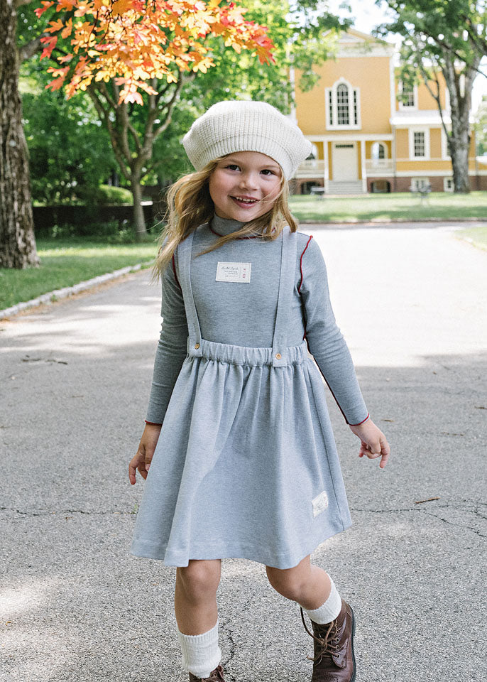 Lil Legs Limited Capsule Mockneck Top - Light Grey Heather