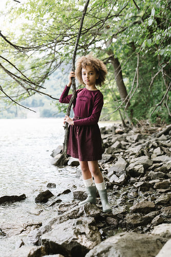 Lil Legs Rugged Threads Skirt - Burgundy Denim