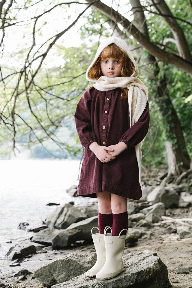 Lil Legs Rugged Threads Dress - Burgundy Denim