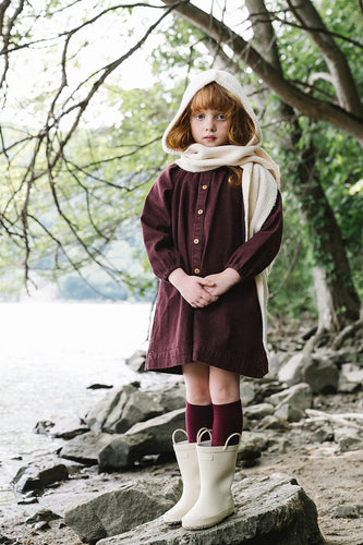Lil Legs Rugged Threads Dress - Burgundy Denim
