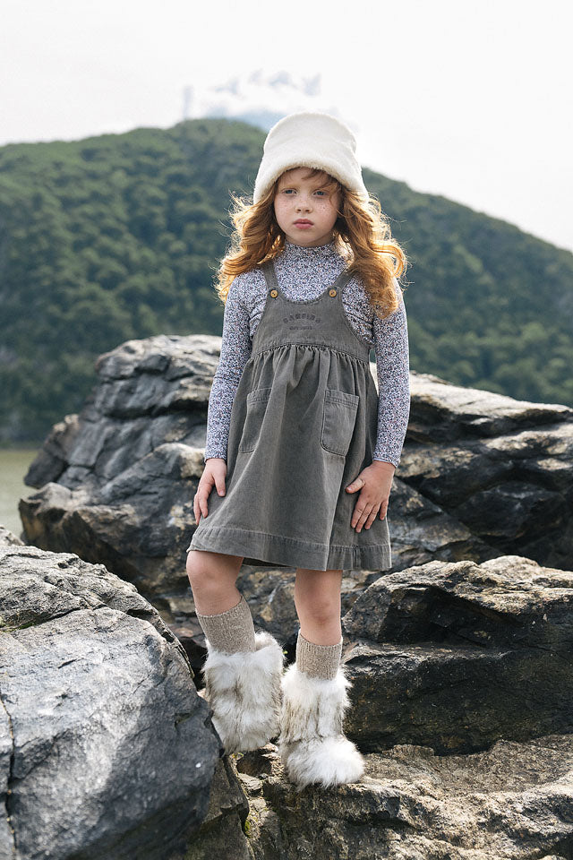 Lil Legs Denim Day Jumper - Grey Wash