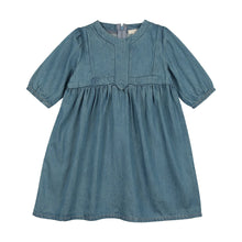 Load image into Gallery viewer, Lil Legs Denim Tencil Panel Dress - Denim Tencil