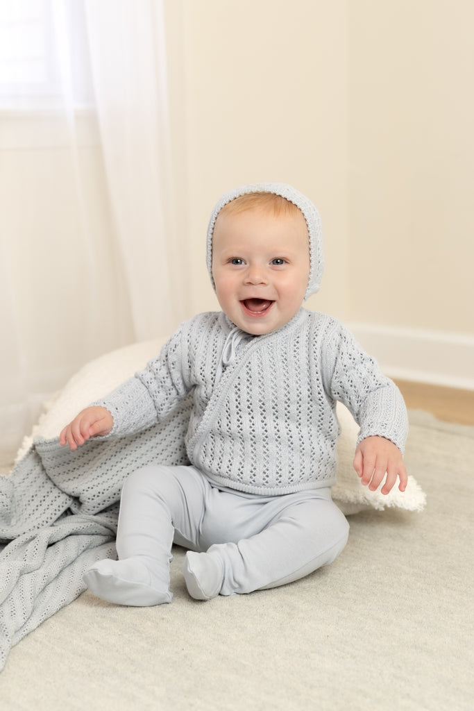 Bee & Dee Dainty Sweater Layette Set - London Fog