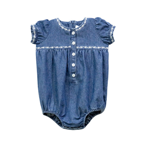 Nou Nelle Denim Trimmed Romper